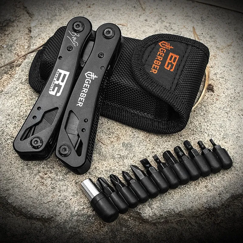 11 in 1 Multifunctional Tool Portable Stainless Steel Folding Knife Pliers Outdoor Survival Tool
