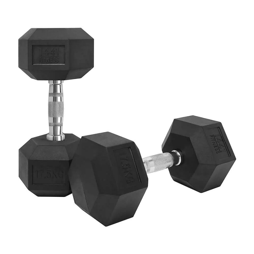 1441 Fitness Rubber Hex Dumbbells - 2.5 Kg - 50 Kg