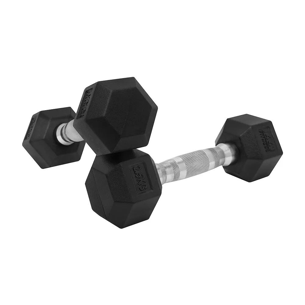 1441 Fitness Rubber Hex Dumbbells - 2.5 Kg - 50 Kg