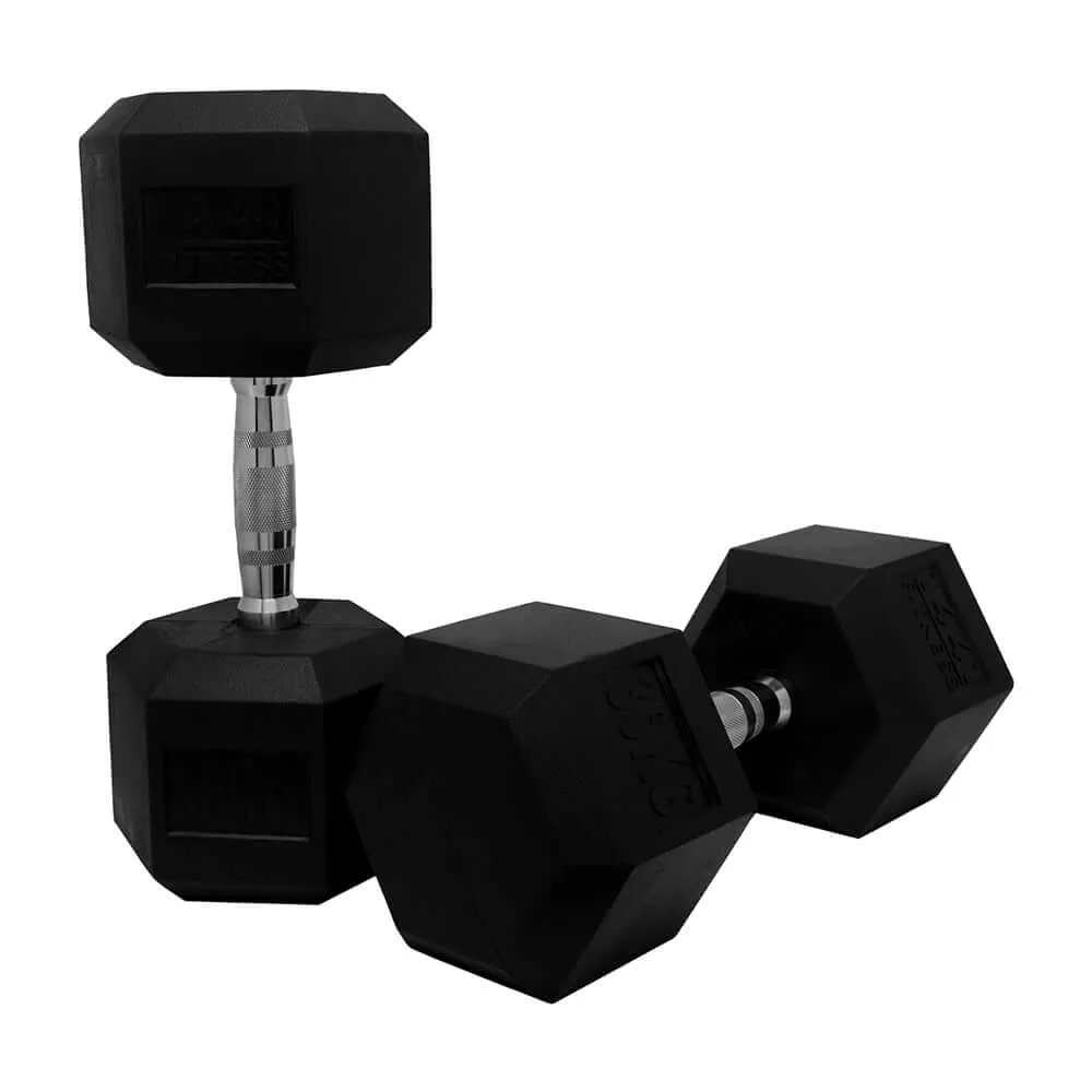 1441 Fitness Rubber Hex Dumbbells - 2.5 Kg - 50 Kg