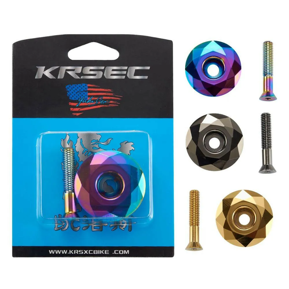 1pcs Mountain Bicycle Bowl Cover   Screw 3 colors Stem Top Cap Cover Headset Screws Bicycle Cycling Accessories Set