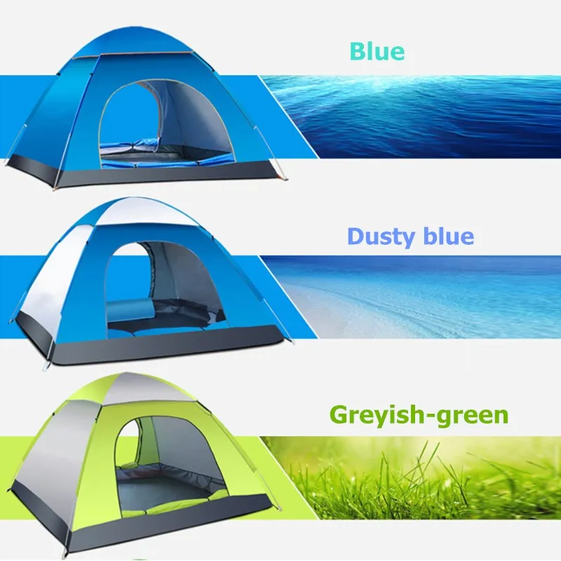 3-4 Person Automatic Quick Opening Tent for Outdoor Camping