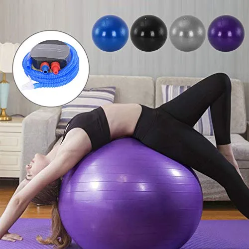 75cm Gym Yoga Ball Pregnancy Maternity Labour & Yoga Ball Anti Burst(Purple)