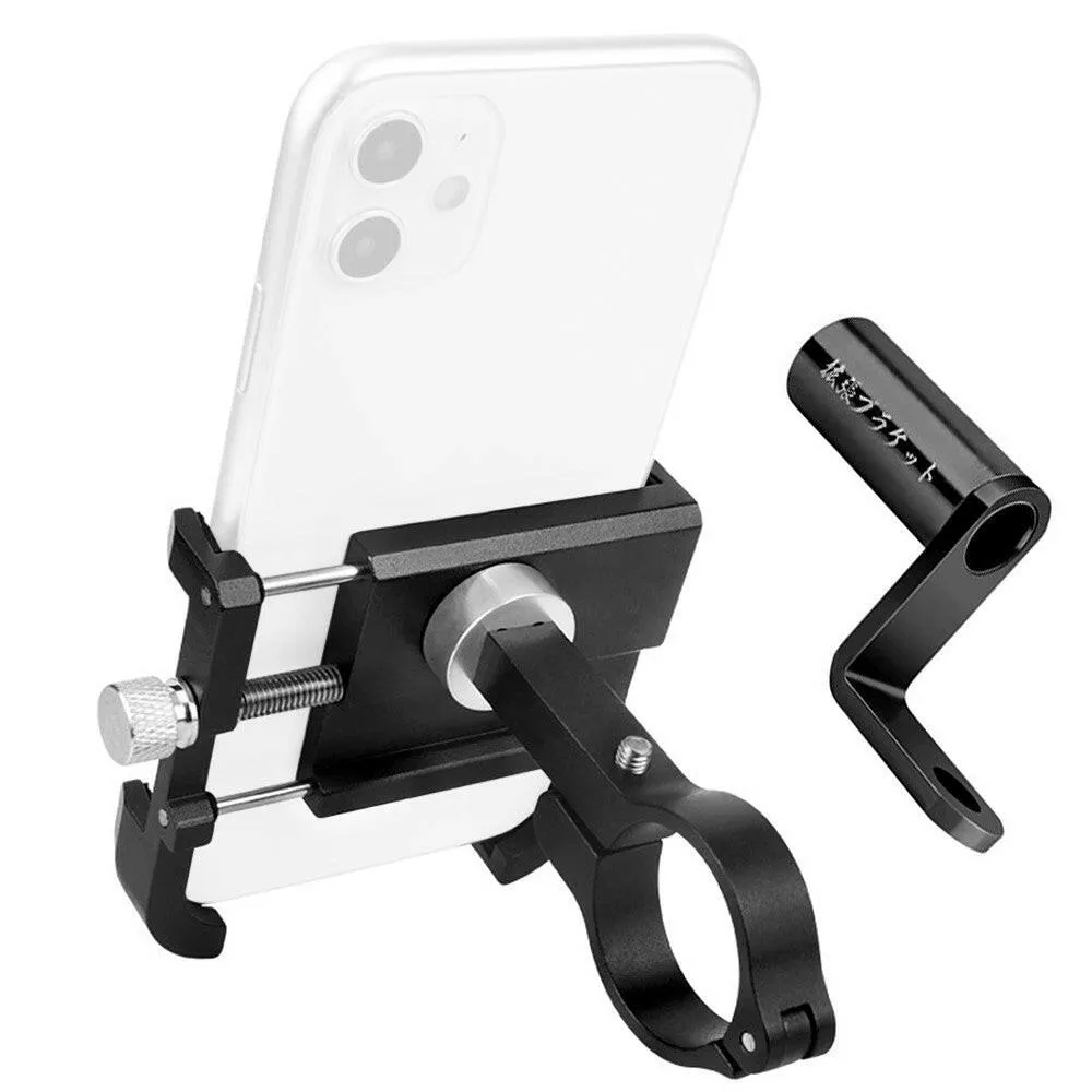 Aluminium Alloy Bicycle Mobile Phone Holder 360¡ã Rotation Adjustable Motorcycle Phone Mount for Mountain Bike Road Bicycle