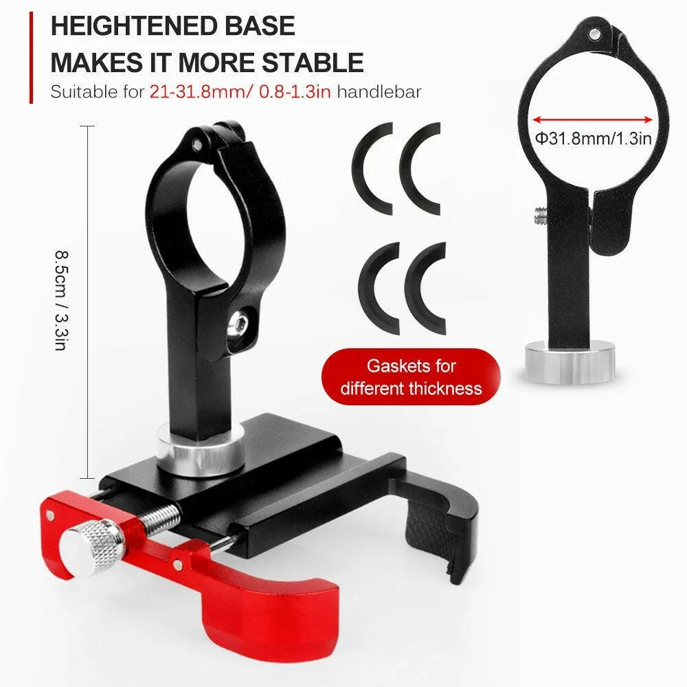 Aluminium Alloy Bicycle Mobile Phone Holder 360¡ã Rotation Adjustable Motorcycle Phone Mount for Mountain Bike Road Bicycle