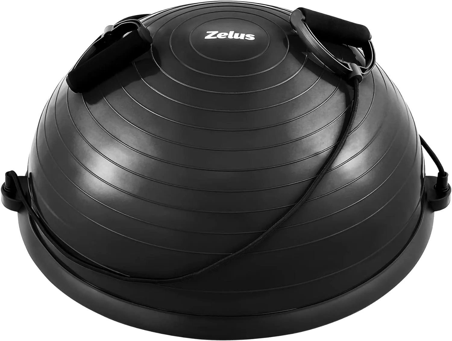 Balance Ball Trainer with Resistance Bands and Foot Pump, Inflatable Yoga Ball for Home Gym Workouts, 23 Inch Exercise Half Ball for Balance Training Core Strength Fitness More, 330Lb Cap