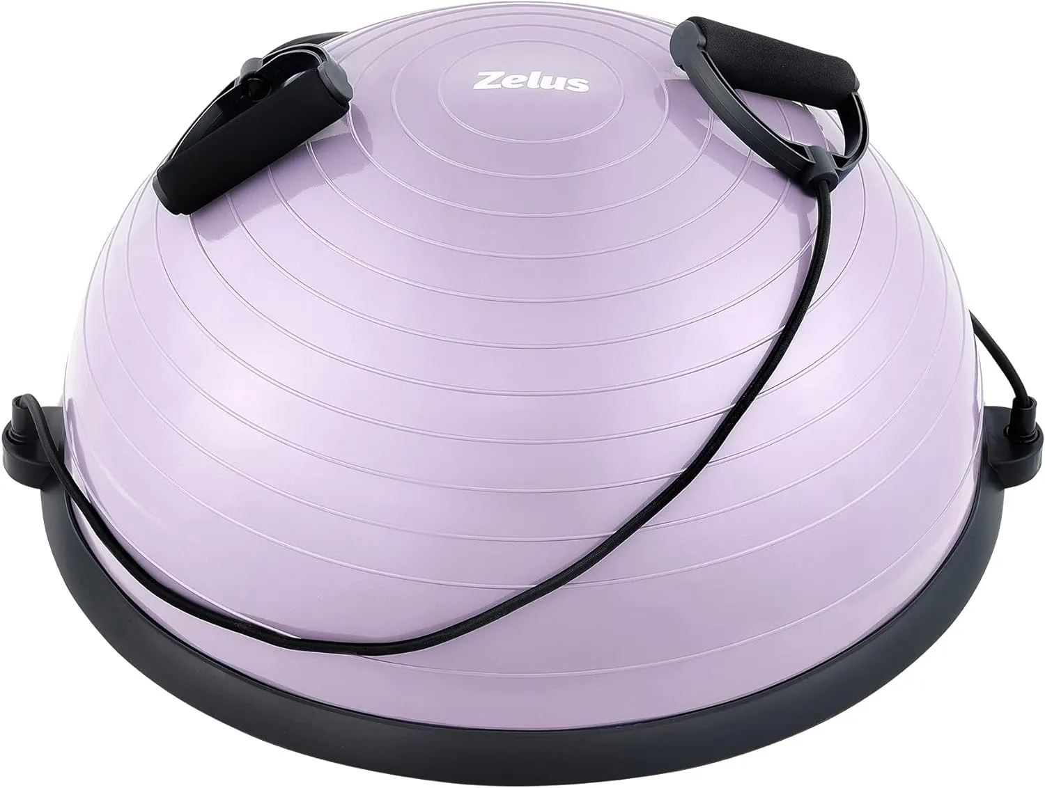 Balance Ball Trainer with Resistance Bands and Foot Pump, Inflatable Yoga Ball for Home Gym Workouts, 23 Inch Exercise Half Ball for Balance Training Core Strength Fitness More, 330Lb Cap