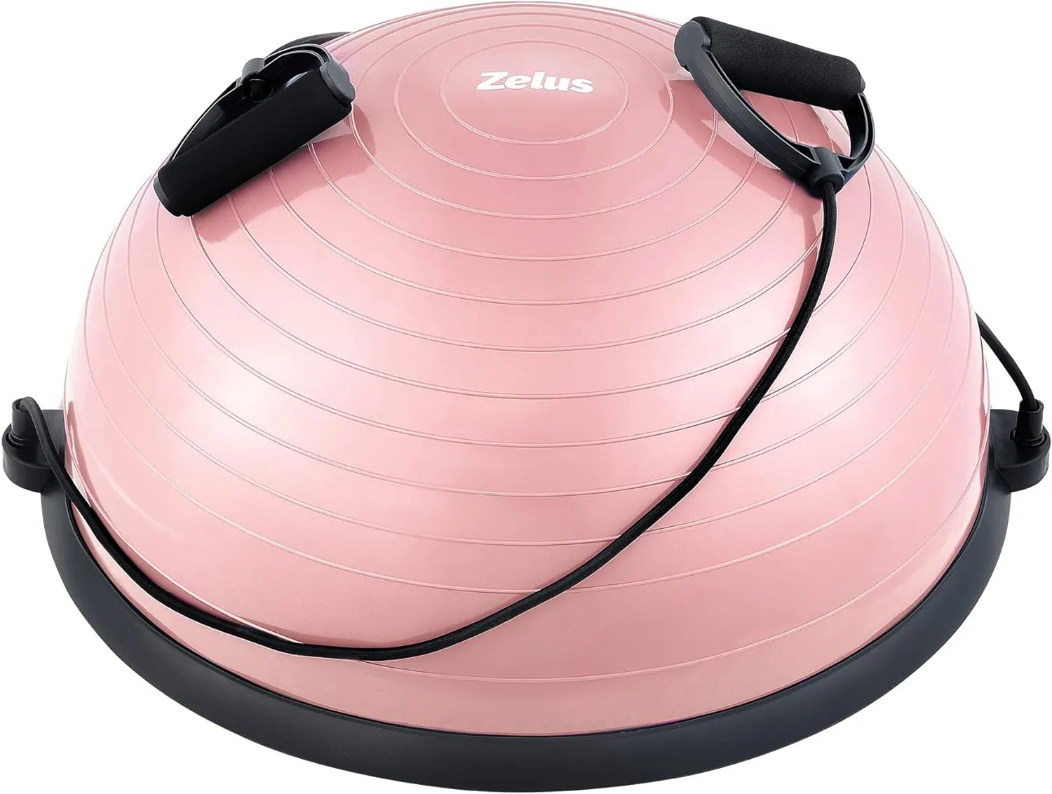 Balance Ball Trainer with Resistance Bands and Foot Pump, Inflatable Yoga Ball for Home Gym Workouts, 23 Inch Exercise Half Ball for Balance Training Core Strength Fitness More, 330Lb Cap