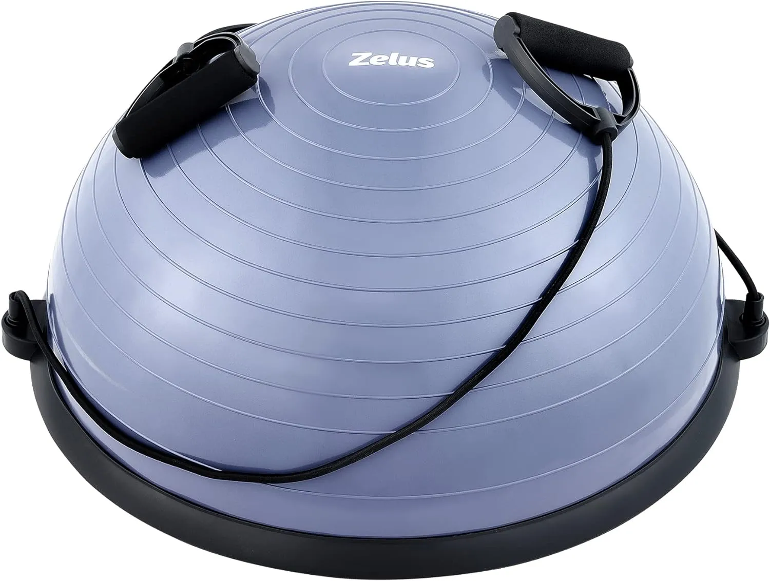 Balance Ball Trainer with Resistance Bands and Foot Pump, Inflatable Yoga Ball for Home Gym Workouts, 23 Inch Exercise Half Ball for Balance Training Core Strength Fitness More, 330Lb Cap