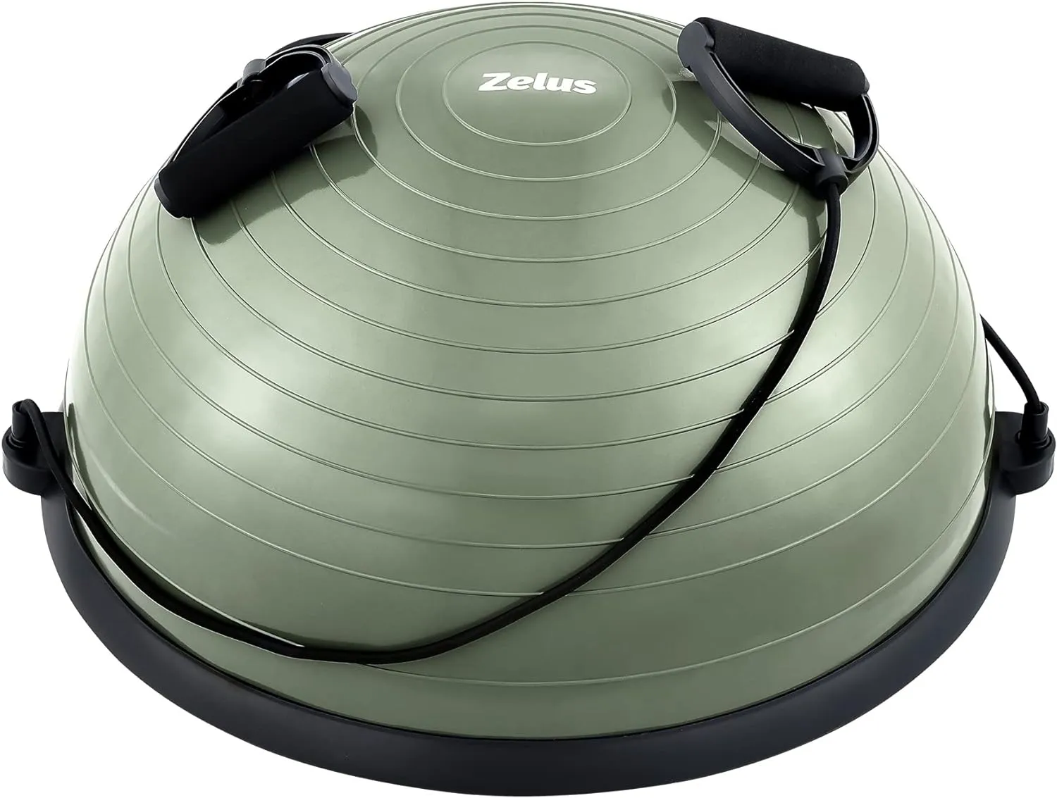 Balance Ball Trainer with Resistance Bands and Foot Pump, Inflatable Yoga Ball for Home Gym Workouts, 23 Inch Exercise Half Ball for Balance Training Core Strength Fitness More, 330Lb Cap