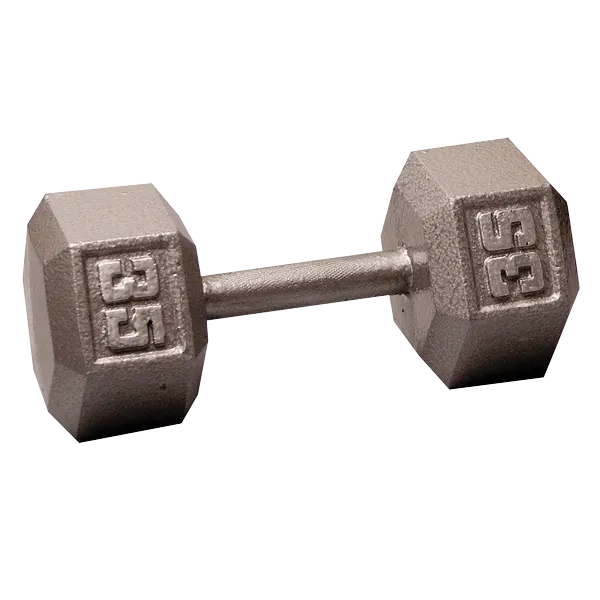 Body Solid Iron Hex Standard Dumbbell Gray