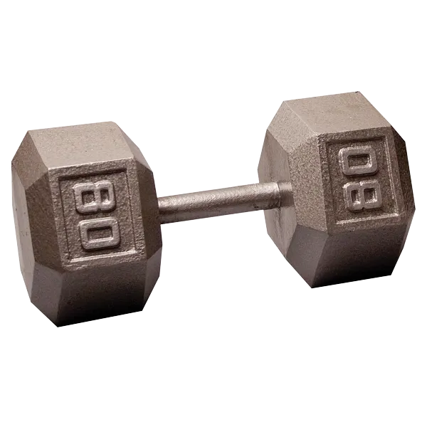 Body Solid Iron Hex Standard Dumbbell Gray