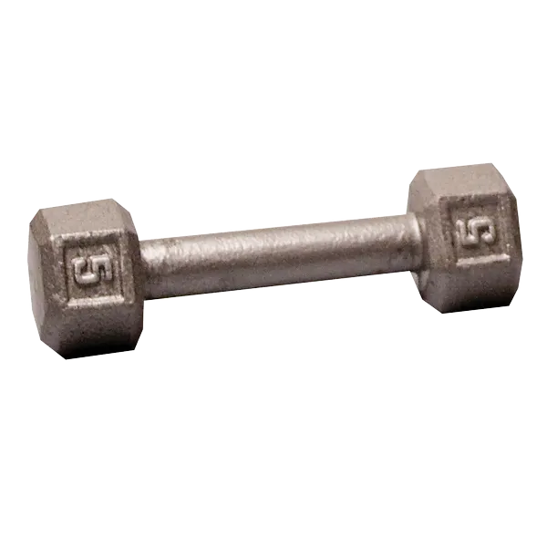 Body Solid Iron Hex Standard Dumbbell Gray
