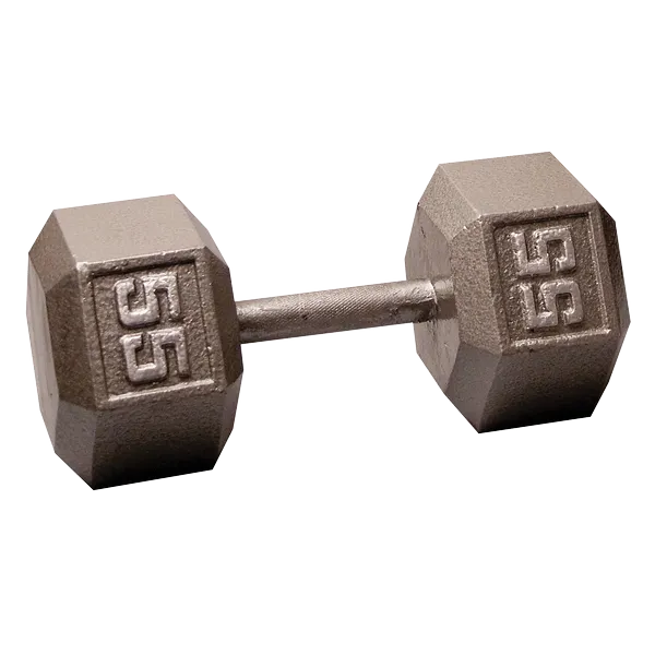 Body Solid Iron Hex Standard Dumbbell Gray