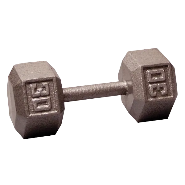 Body Solid Iron Hex Standard Dumbbell Gray