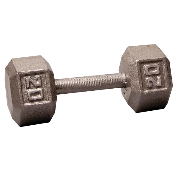 Body Solid Iron Hex Standard Dumbbell Gray