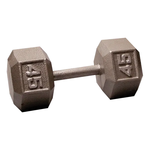 Body Solid Iron Hex Standard Dumbbell Gray