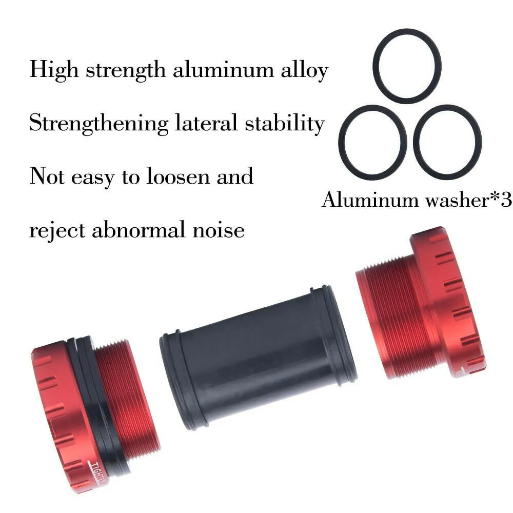 BOLANY BB91 Bicycle Center Shaft Mountainous Road Bike Bottom Sealed Bearing Threaded Center Shaft Bicycle Accessories