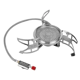 Bulin Camping Stove Backpacking Stove Portable Gas Stove with Piezo Ignition. 3800W Foldable Lightweight Cookware Outdoor Stove with Fuel Canister Adapter, Burner Kit for Camping Hiking Cooking