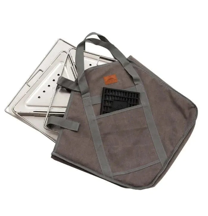 Campingmoon Stainless Steel Foldable Grill with Carrying Bag MT-035