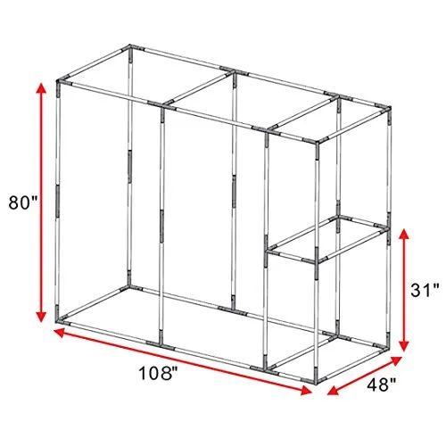cdmall 108''x48''x80'' Grow Tent 2-in-1 Lodge Propagation and Flower Hydroponic Indoor Plants Dark Room (108''x48''x80'' Grow Tent)