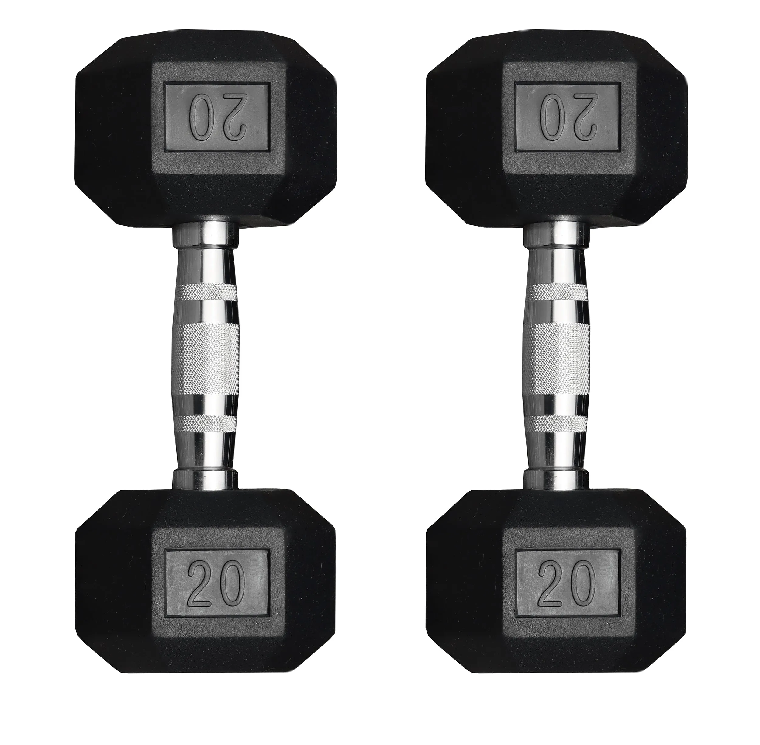 Deltech Fitness 5-40 lb Rubber Dumbbell Set RDB5-40