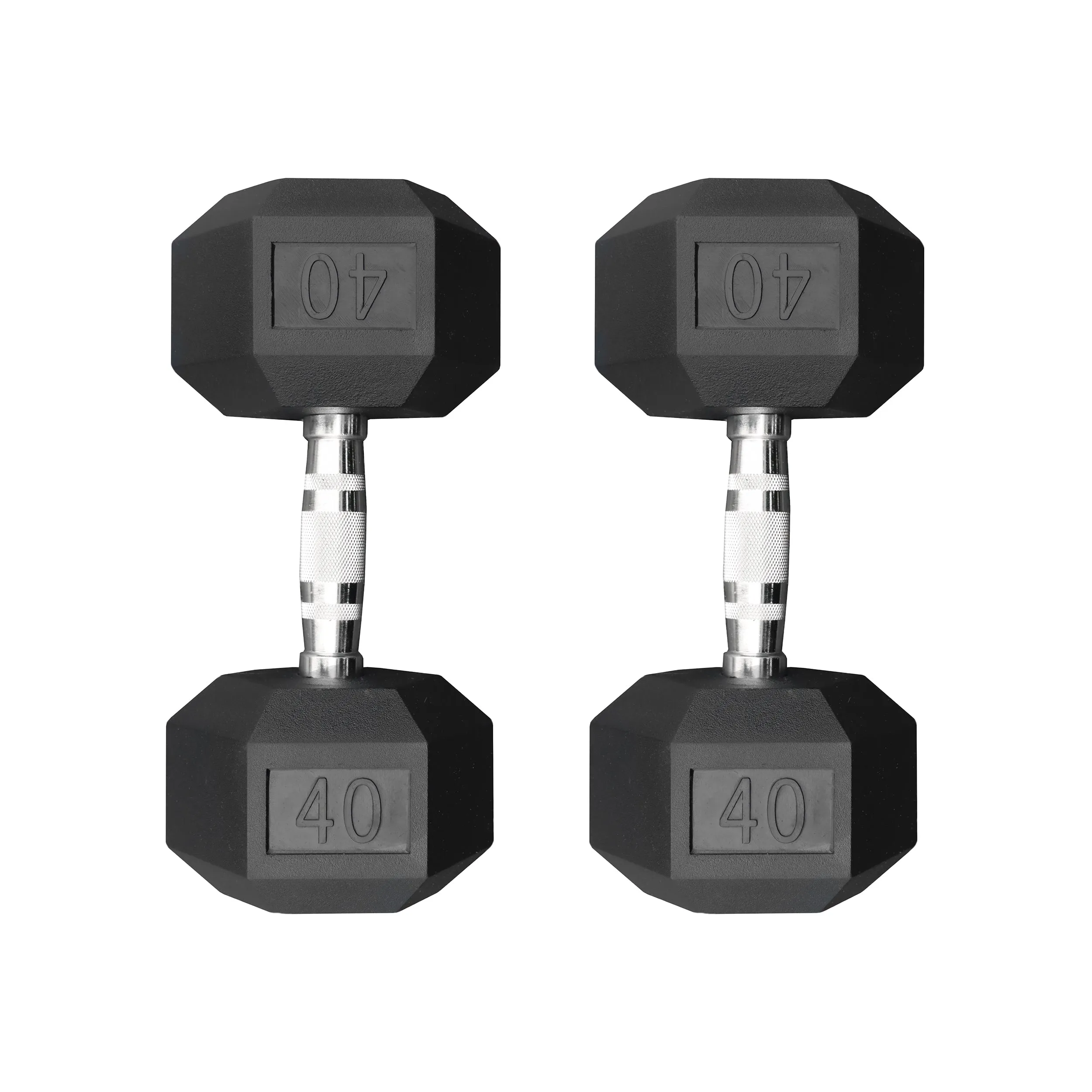 Deltech Fitness 5-40 lb Rubber Dumbbell Set RDB5-40