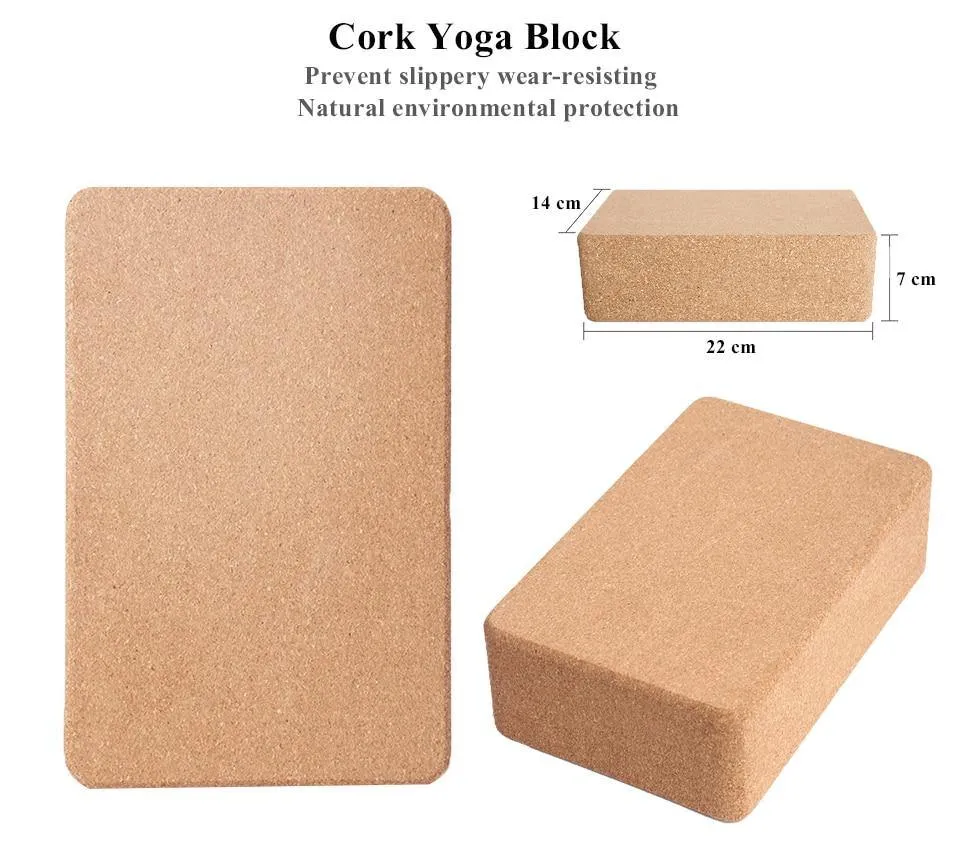 Eco-Friendly Cork Yoga Mat/Block - Non-Slip, Natural and Durable
