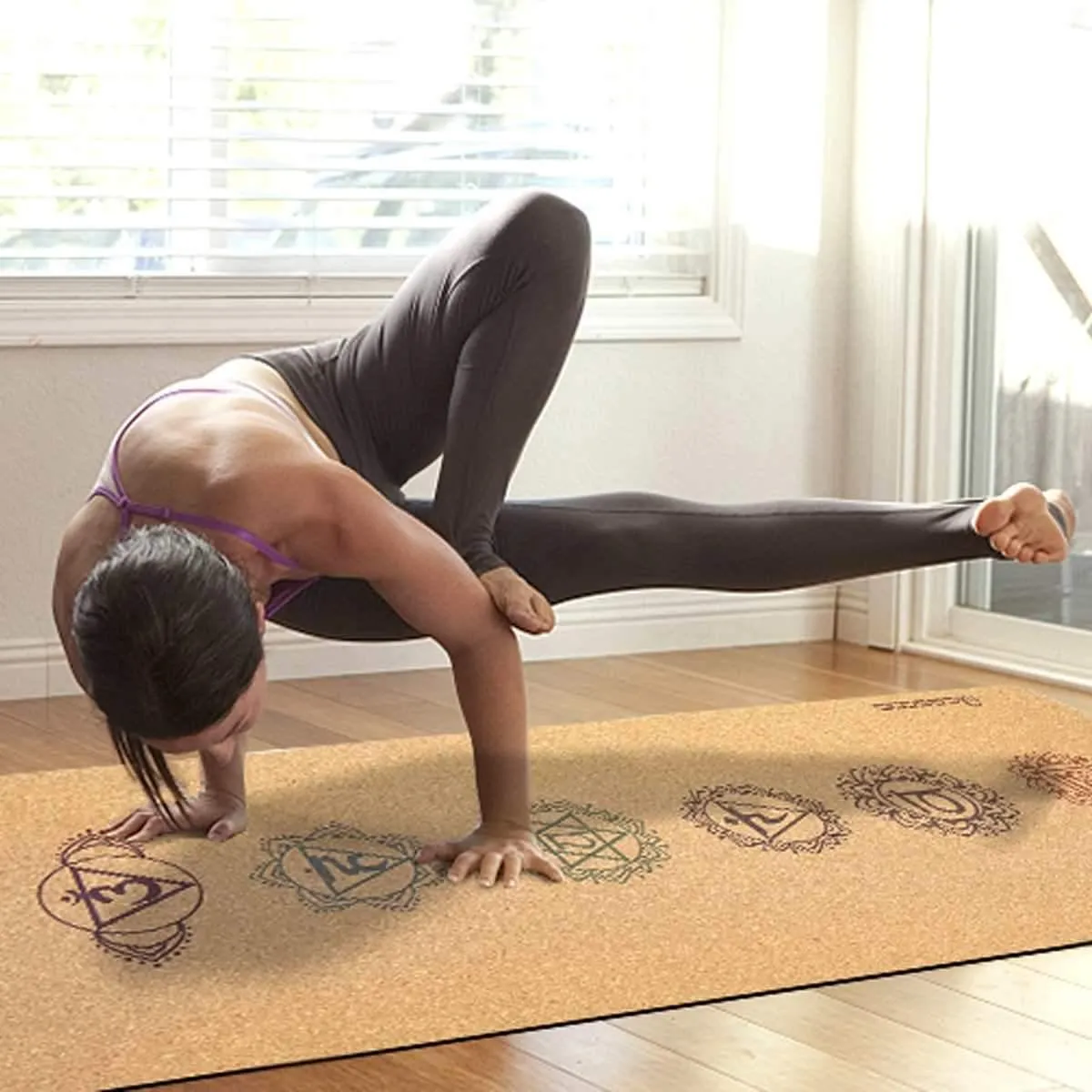 Eco-Friendly Cork Yoga Mat/Block - Non-Slip, Natural and Durable