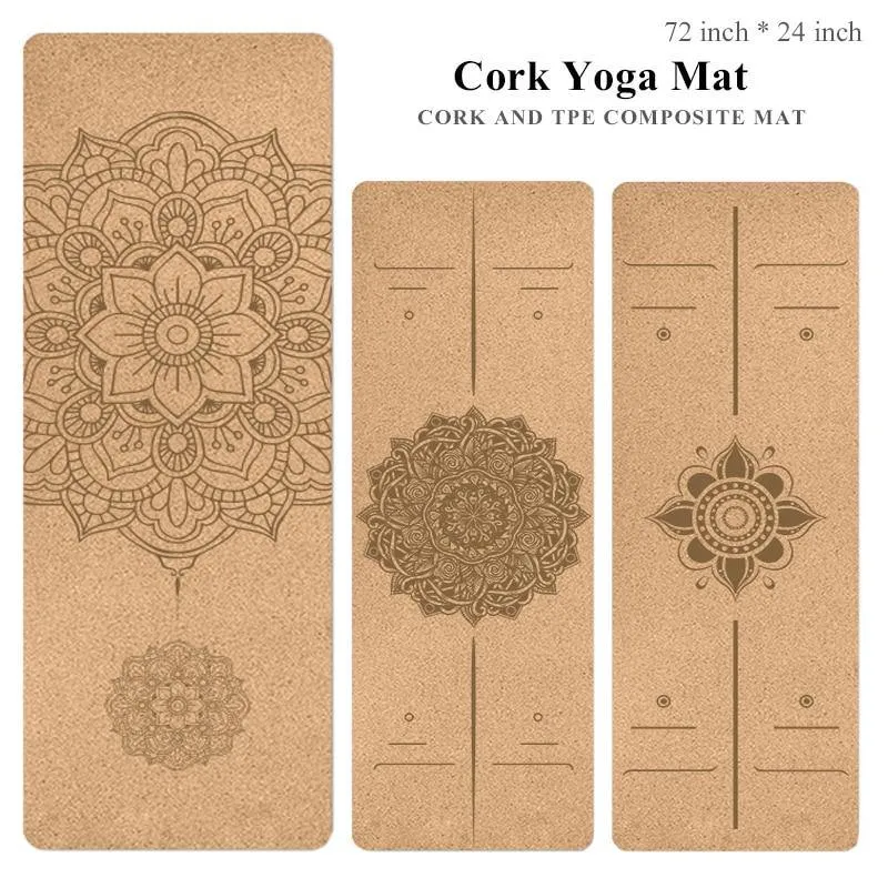 Eco-Friendly Cork Yoga Mat/Block - Non-Slip, Natural and Durable