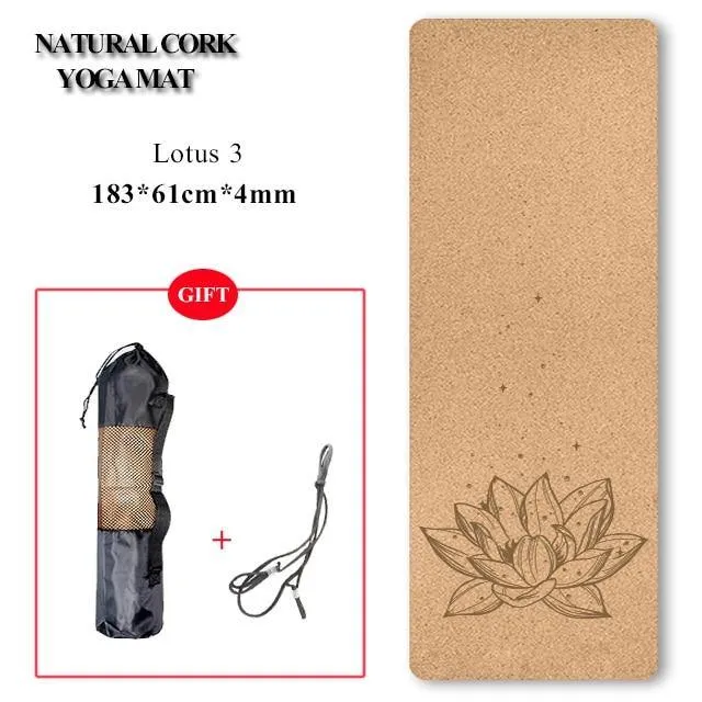 Eco-Friendly Cork Yoga Mat/Block - Non-Slip, Natural and Durable