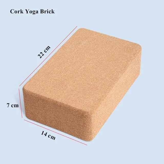 Eco-Friendly Cork Yoga Mat/Block - Non-Slip, Natural and Durable