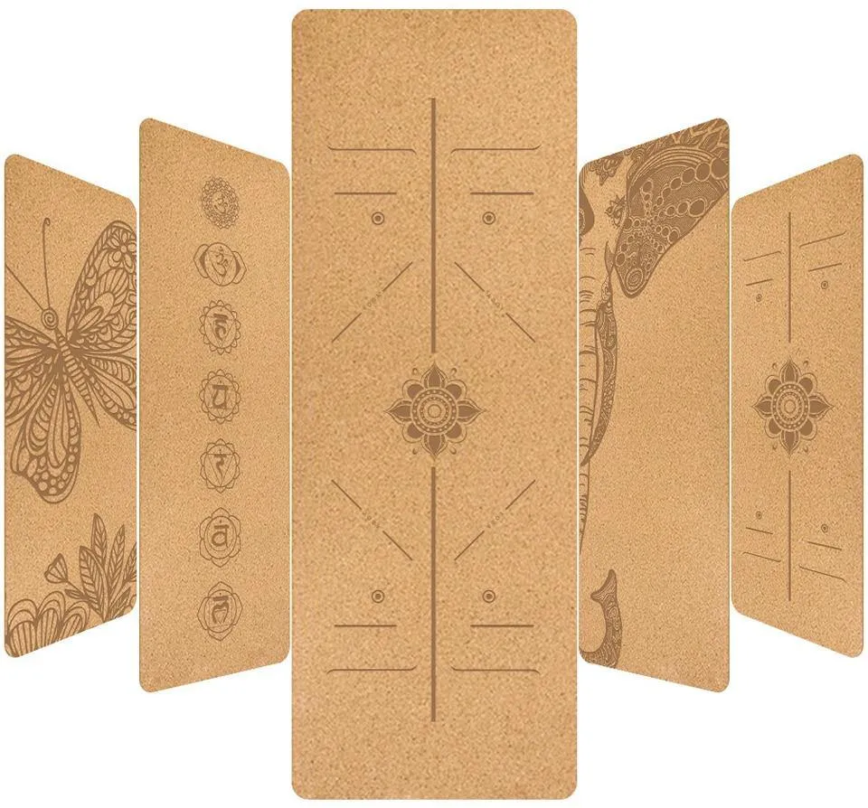 Eco-Friendly Cork Yoga Mat/Block - Non-Slip, Natural and Durable