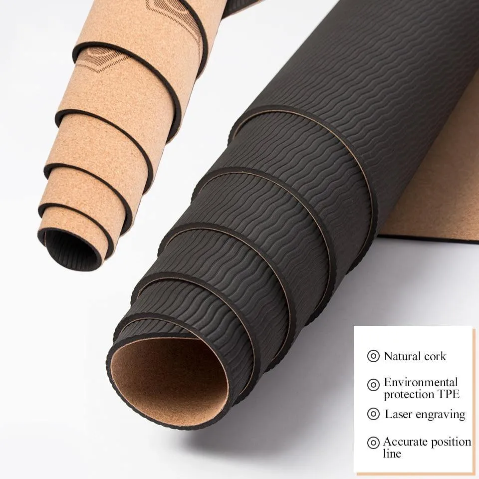 Eco-Friendly Cork Yoga Mat/Block - Non-Slip, Natural and Durable