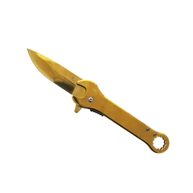 Falcon 7.75" Gold Spring Assisted Knife with 12 mm Wrench Function