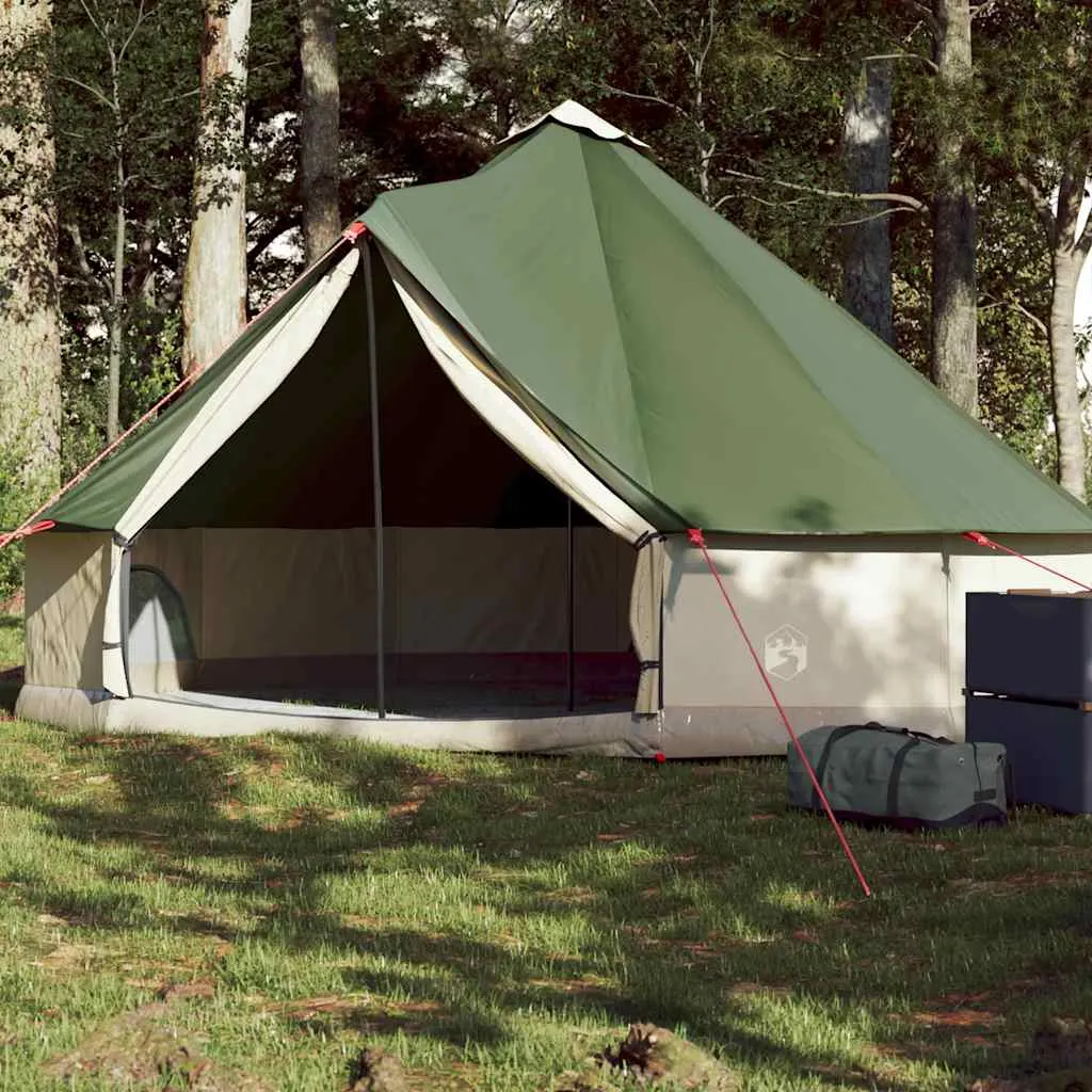 Family Tent Tipi 6-Person Green Waterproof