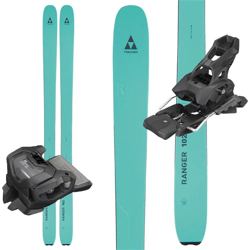 Fischer Ranger 102 Celeste W/Attack 14 Bindings - 2024