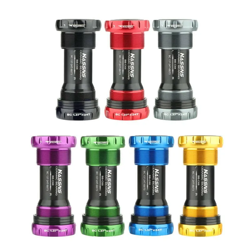 HASSNS Central Movement Bicycle Bottom Bracket Mtb Hollowtech Central Movement Mountain Bike Ceramics BB For Integrated Crankset