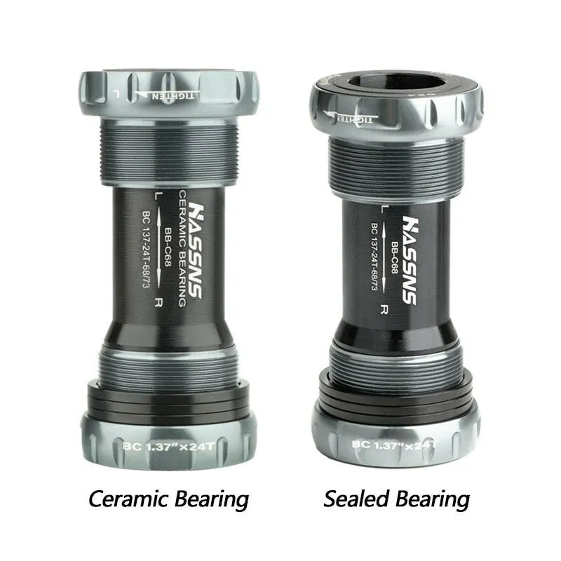 HASSNS Central Movement Bicycle Bottom Bracket Mtb Hollowtech Central Movement Mountain Bike Ceramics BB For Integrated Crankset