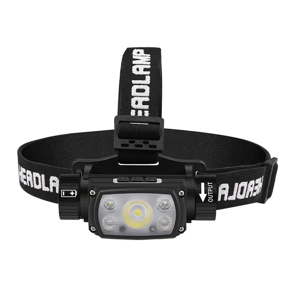 Headlamp USB Powerful LED Rechargeable 3 Modes Induction Headlight By 18650 Battery XHP50 Flashlight for Night Outdoors Camping