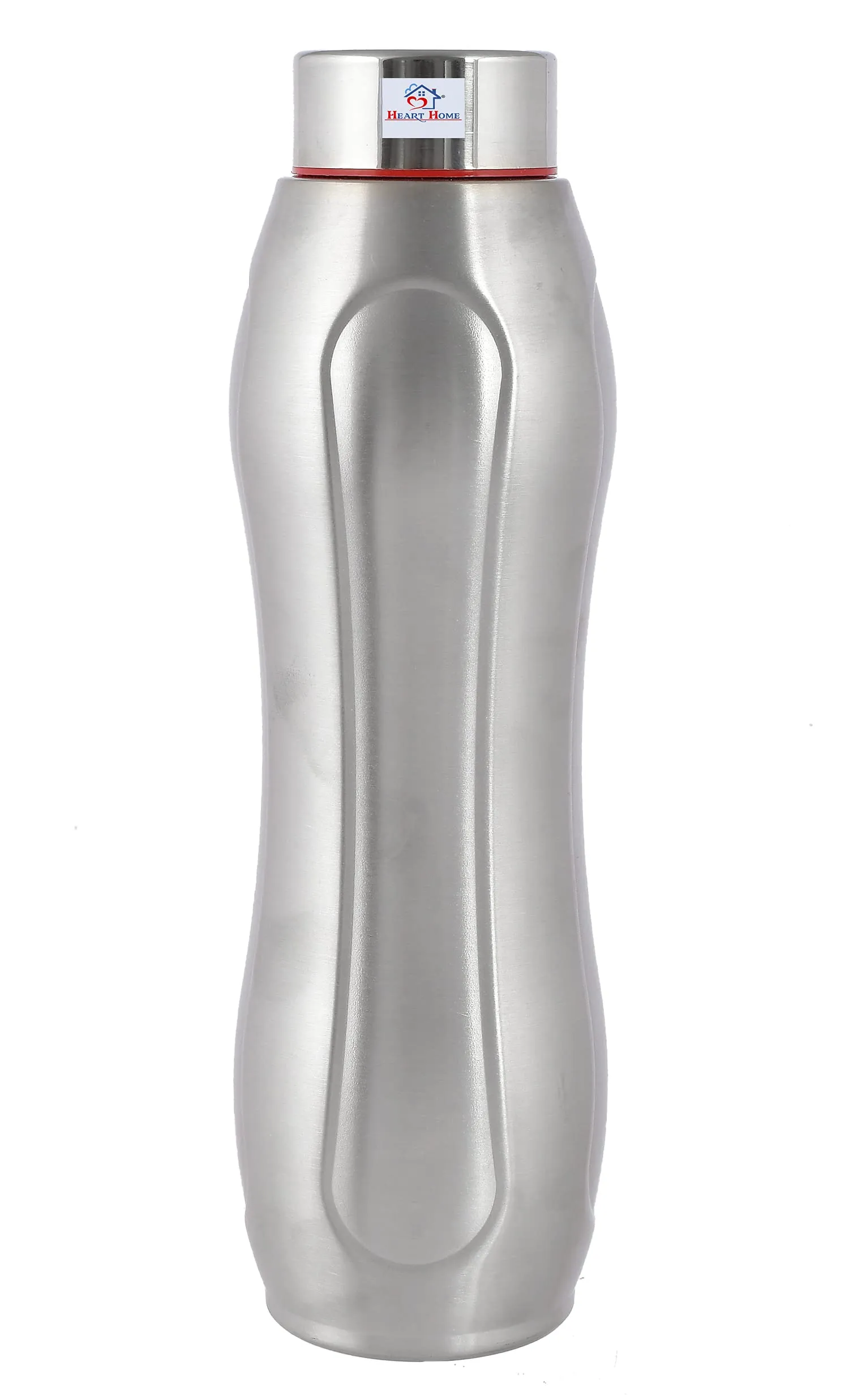 Heart Home Lightweight Odour Free Stainless Steel Fridge Water Bottle/Refrigerator Bottle/Sports Bottle, 1000 ML- Pack of 2 (Silver)-HS42KUBMART25180