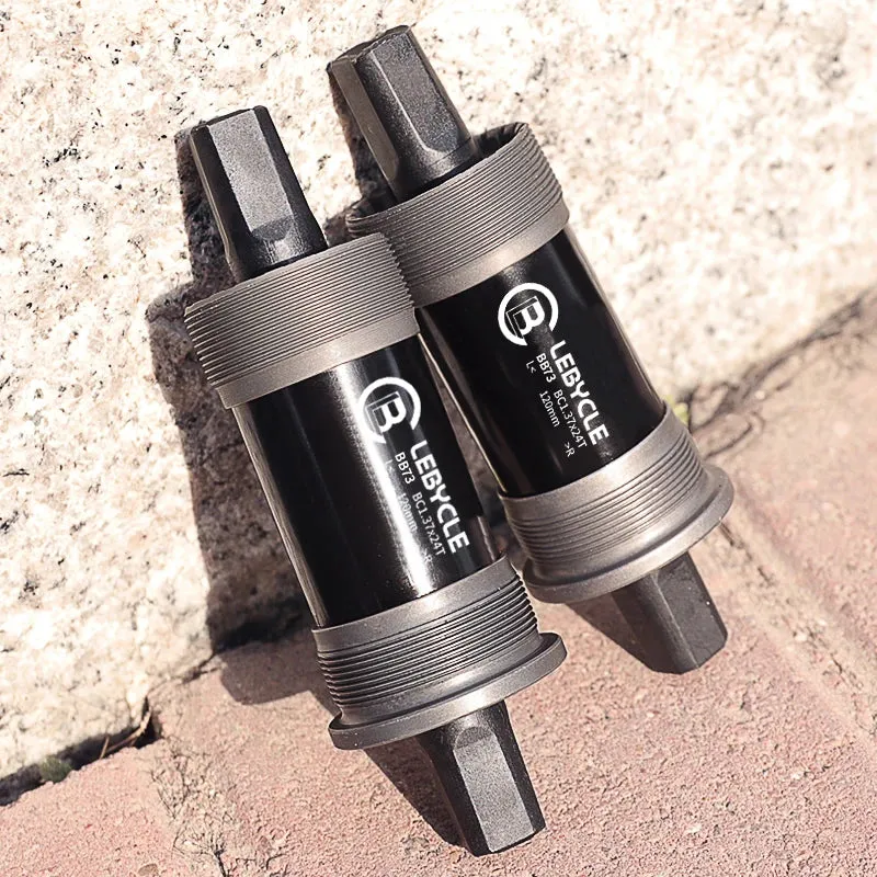 Lebycle Mountain Bicycle Square Bottom Bracket BB68 Threaded Bottom Bracket Bike Hollow Axle 113/120/122.5/124.5/126mm