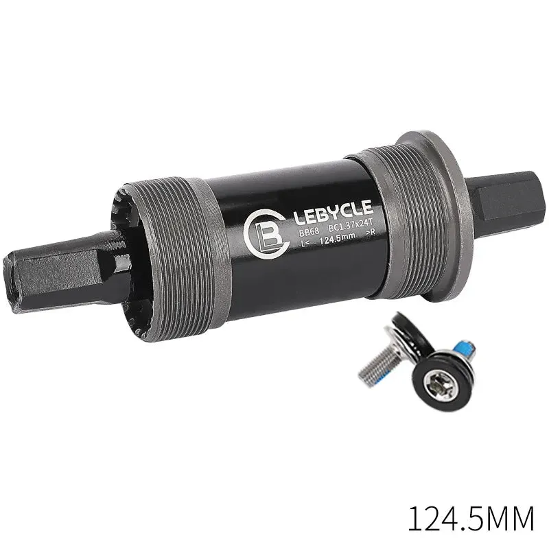 Lebycle Mountain Bicycle Square Bottom Bracket BB68 Threaded Bottom Bracket Bike Hollow Axle 113/120/122.5/124.5/126mm