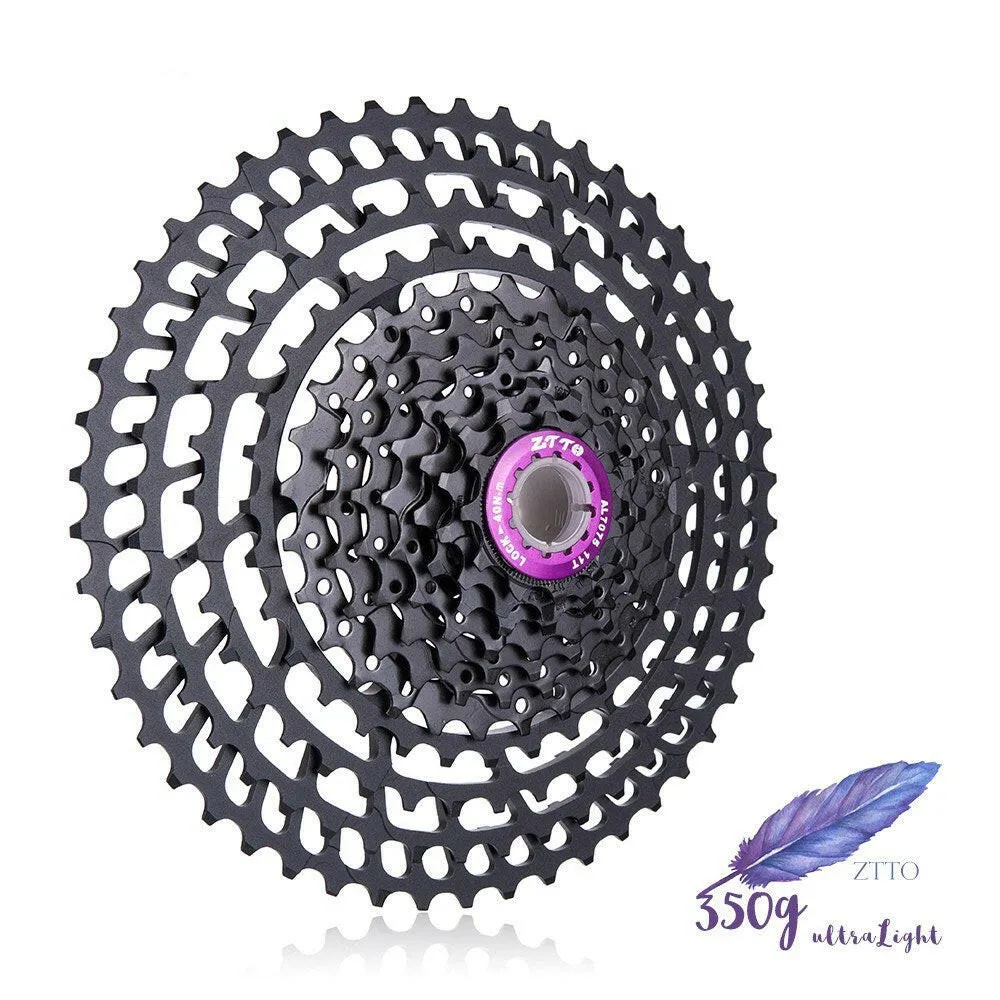 MTB 11 Speed Cassette 11-50T Wide Ratio Ultra Light 350g CNC Freewheel Mountain Bike Bicycle Parts