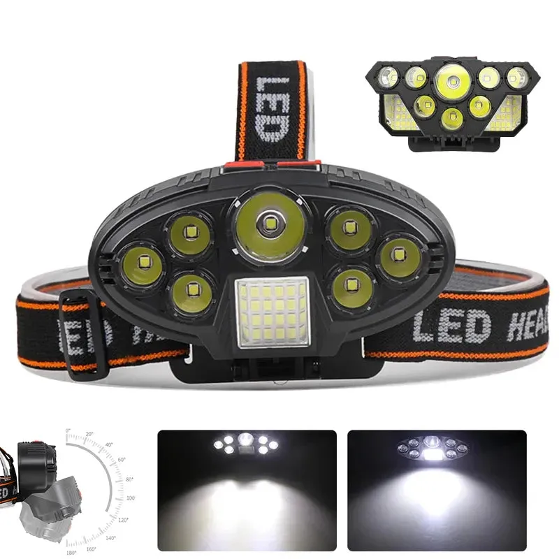 New Portable 4 Modes LED Headlamp 500 Lumen USB Rechargeable Head Lantern Outdoor Waterproof Camping Fishing Emergency Headlight