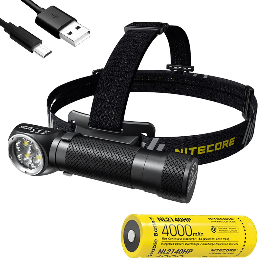 Nitecore HC35 Convertible L-Shape Headlamp/Flashlight (2700 Lumens | USB Rechargeable)
