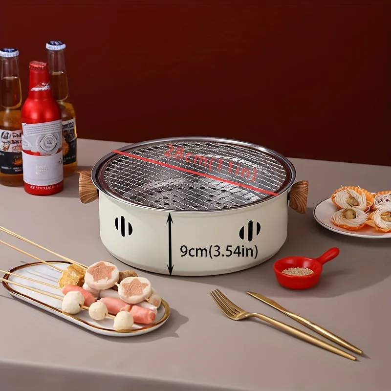 Portable Stainless Steel BBQ Grill for Indoor and Outdoor Use