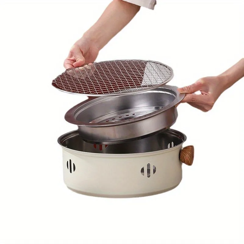 Portable Stainless Steel BBQ Grill for Indoor and Outdoor Use