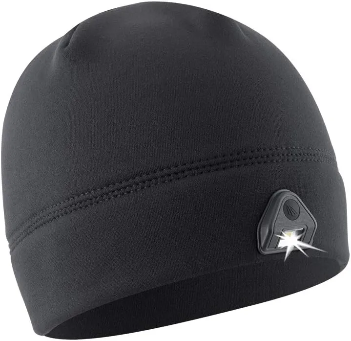POWERCAP LED Beanie Cap 35/55 Ultra-Bright Hands Free LED Lighted Battery Powered Headlamp Hat (Black)