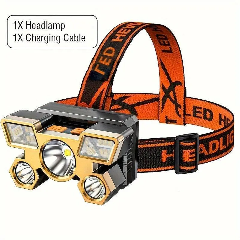 Rechargeable LED Headlamp For Outdoor Adventures - Bright, Long-Lasting, And Convenient